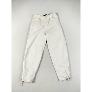 Banana‎ Republic Pants Womens 0 White Riding Jodhpur Ankle Lace Up Equestrian
